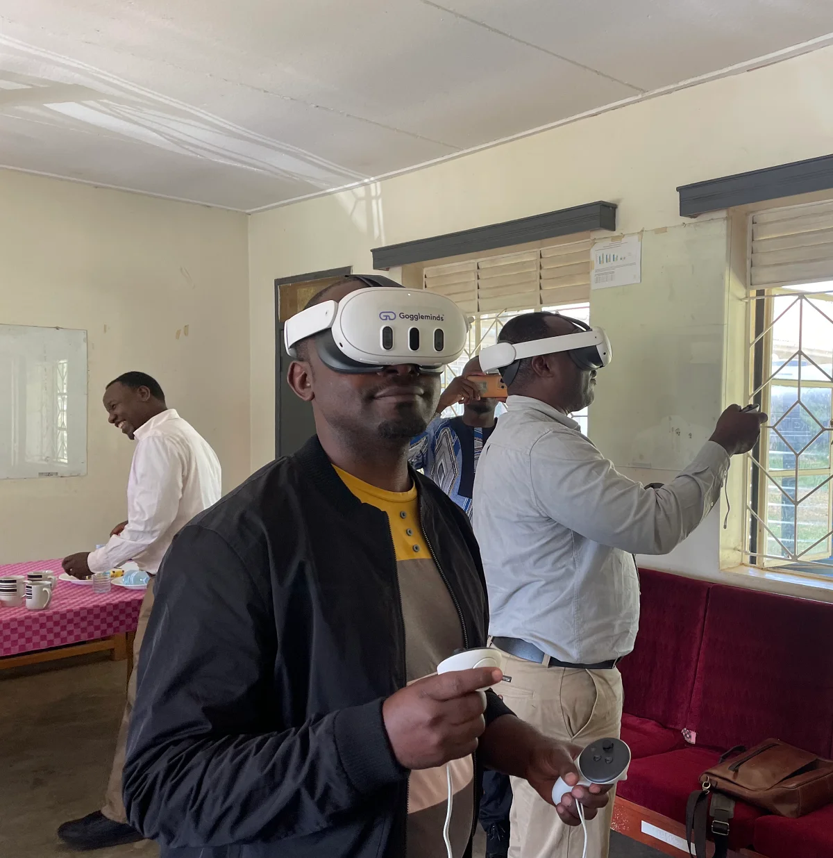 Clinical educator speaking to camera during a FutureLink case study film in Uganda